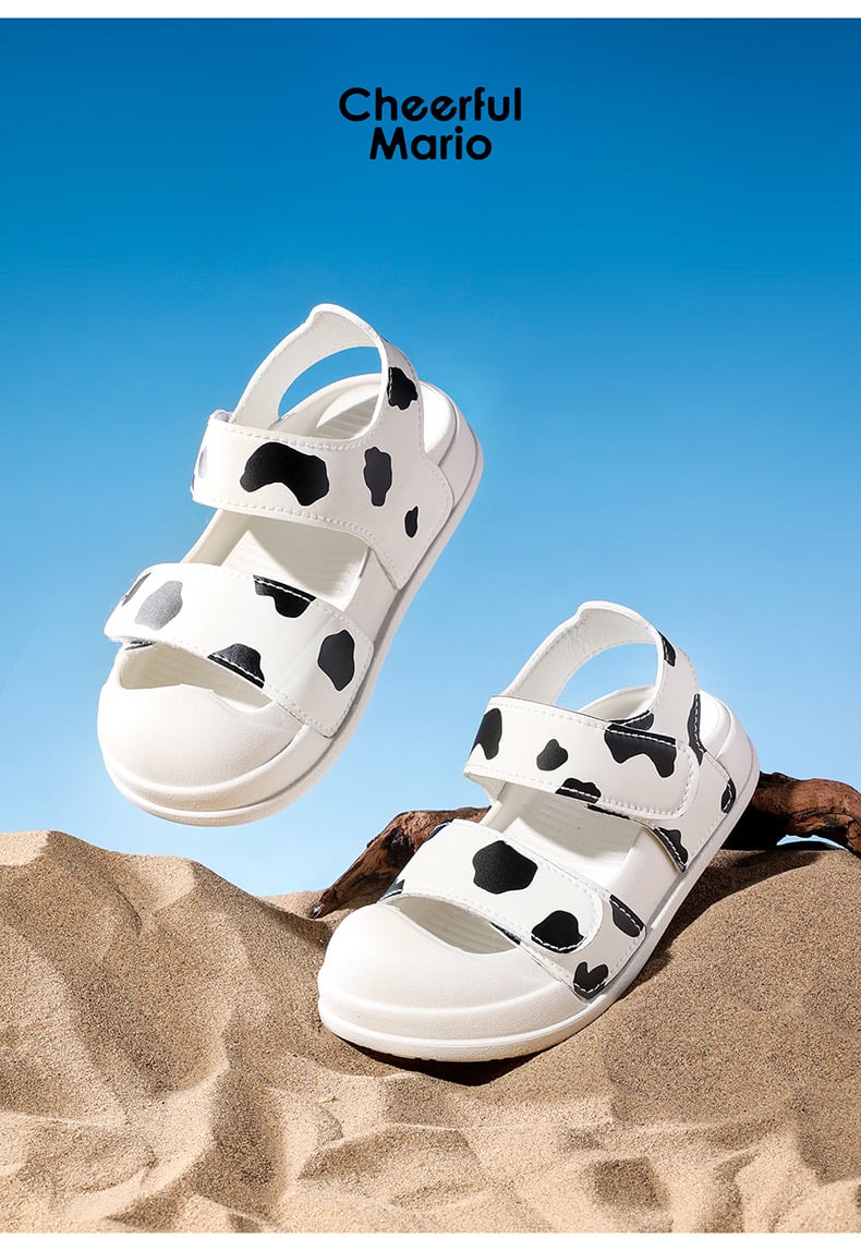 Sandal quai dán Mario hoạ tiết động vật nhiều màu cho bé size 140-190