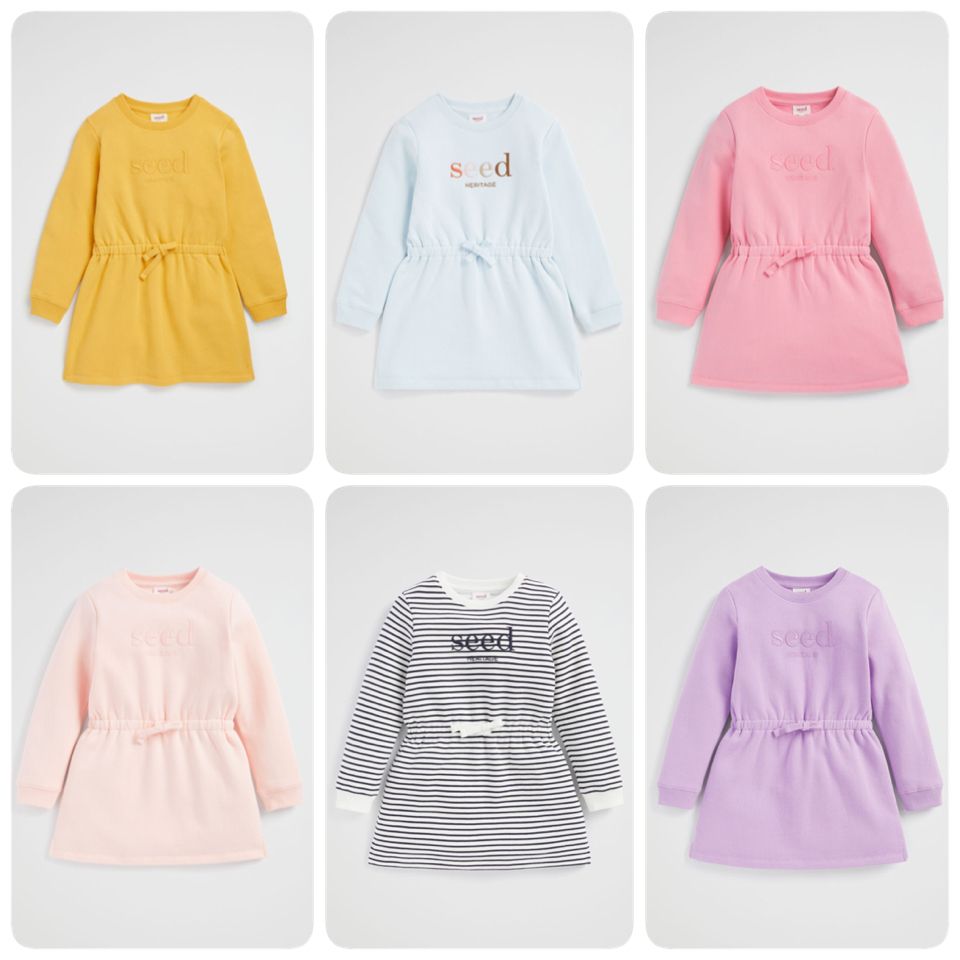Váy nỉ bông Seed chun eo nhiều màu size 12m - 10y