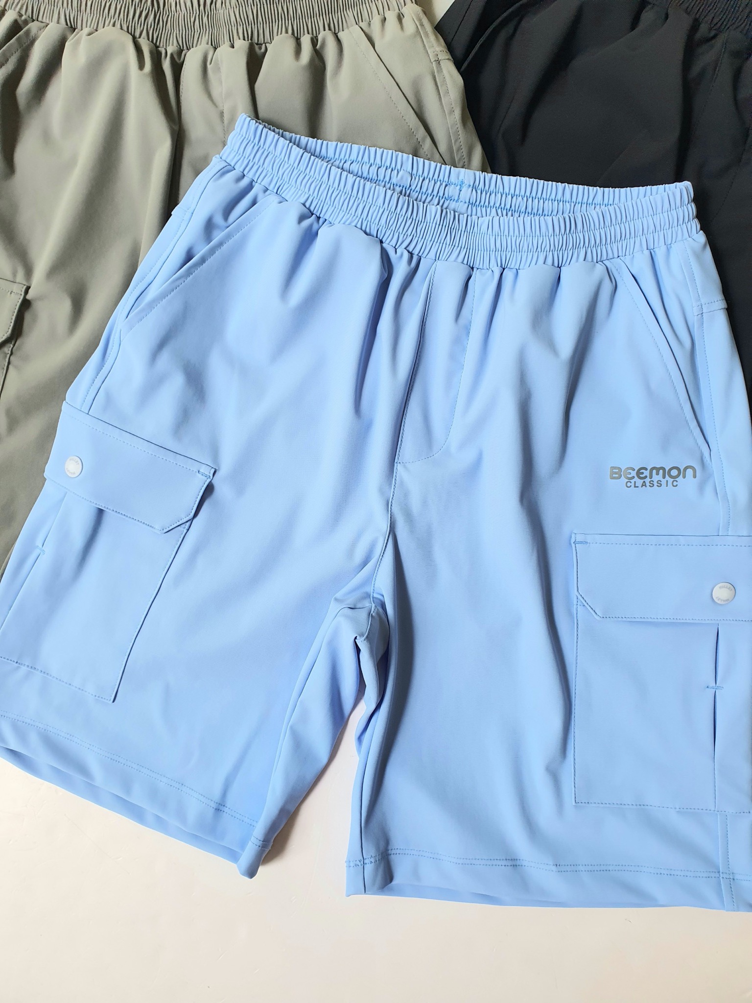 Quần short Bee Mon túi hộp vải golf co giãn BTBG size 120-160