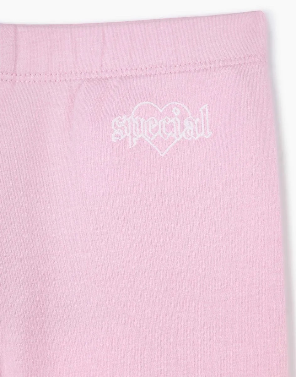 Quần legging thêu chữ 3 màu Bé gái size 2 - 6y