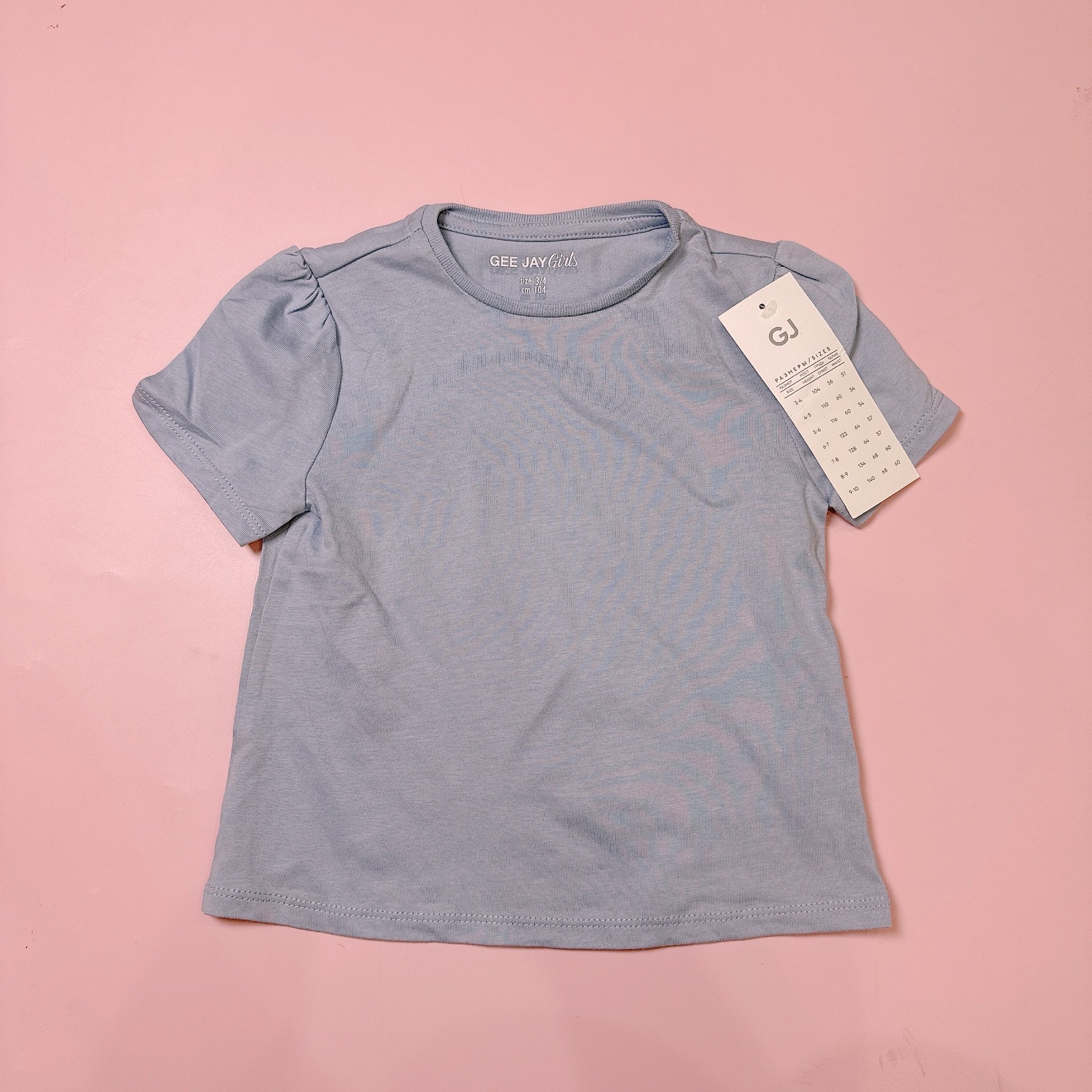 BM1 - Áo cotton GGJJ dư xịn trơn nhiều màu cho bé gái size 1-8y