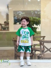 Bộ June đi biển Tropical xanh mát BT size 2-12y