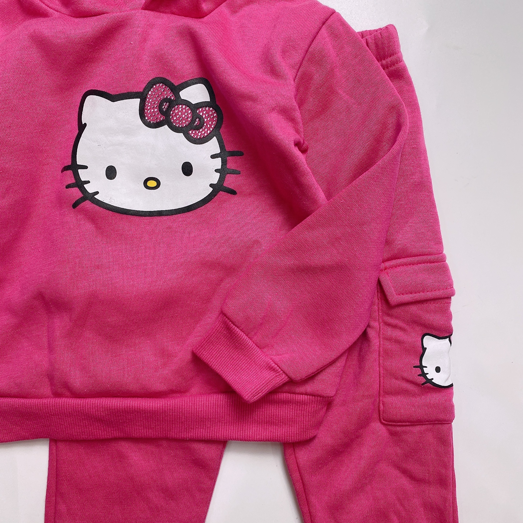 Bộ nỉ Hello Kitty dư xịn nhiều màu bé gái size 1-12y