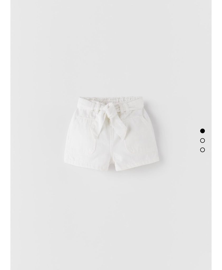 Quần short jean zara kèm đai - màu trắng