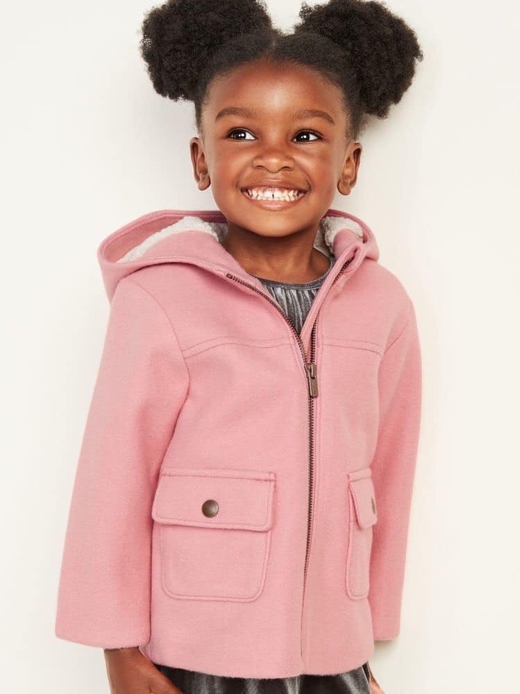 Áo dạ lót lông Oldnavy ghi/hồng BG