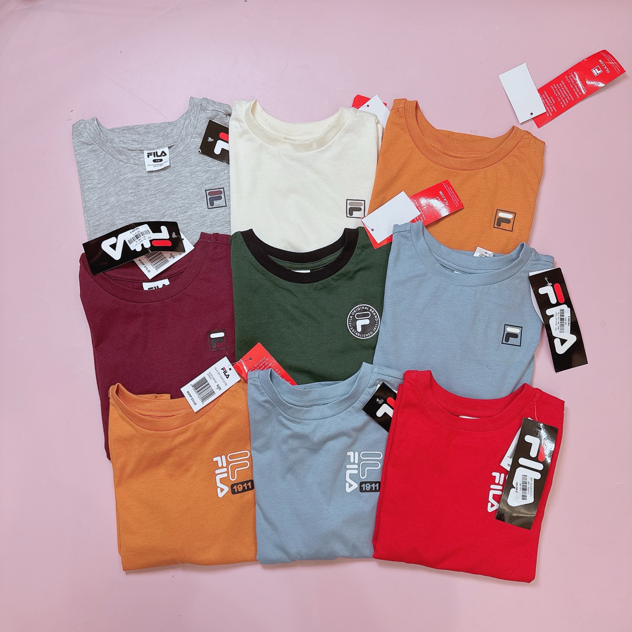 BM1 - Áo cotton F.i.l.a dư xịn nhiều mẫu cho bé size 2 - 20y