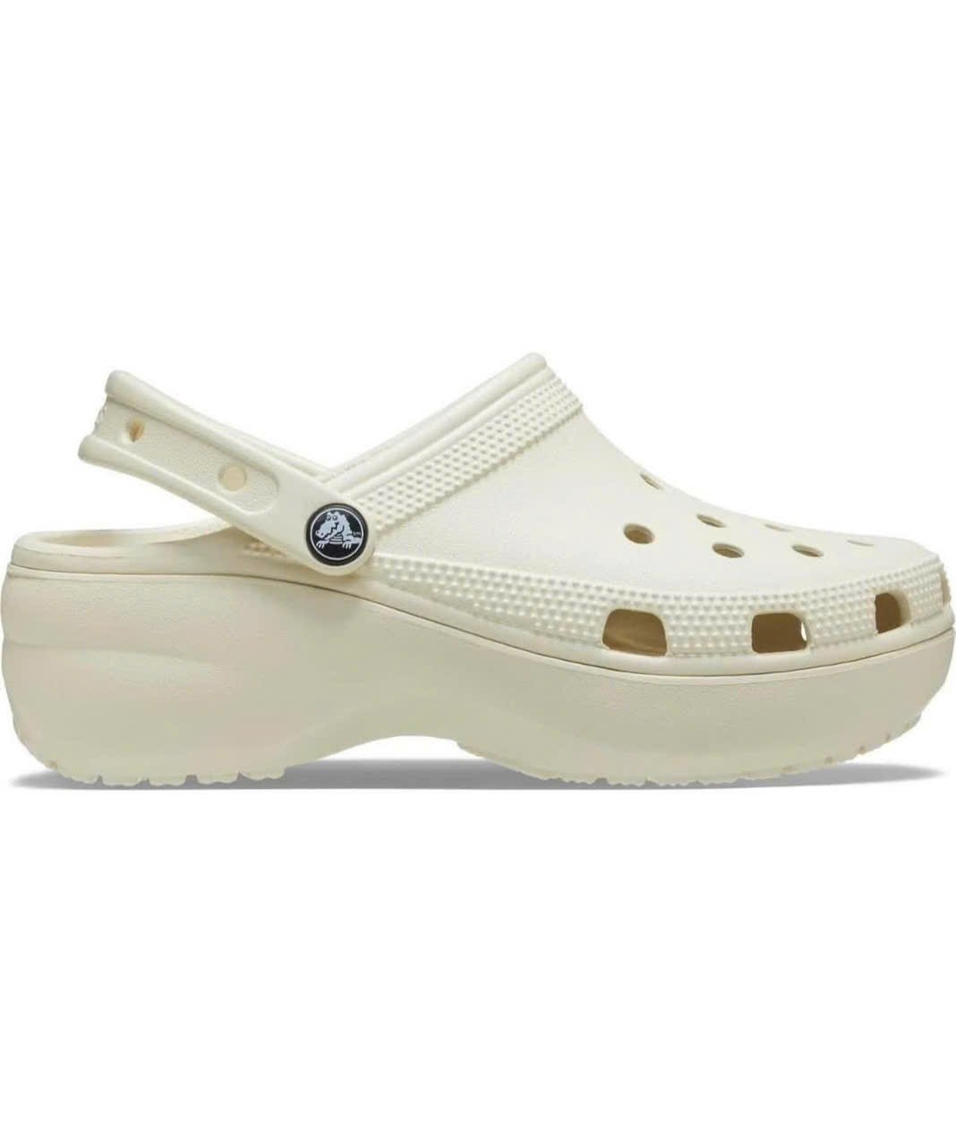 Sục Crocs Classic Platform đế cao trơn màu cho mẹ 2 màu trắng/be size 36-37/ 37-38