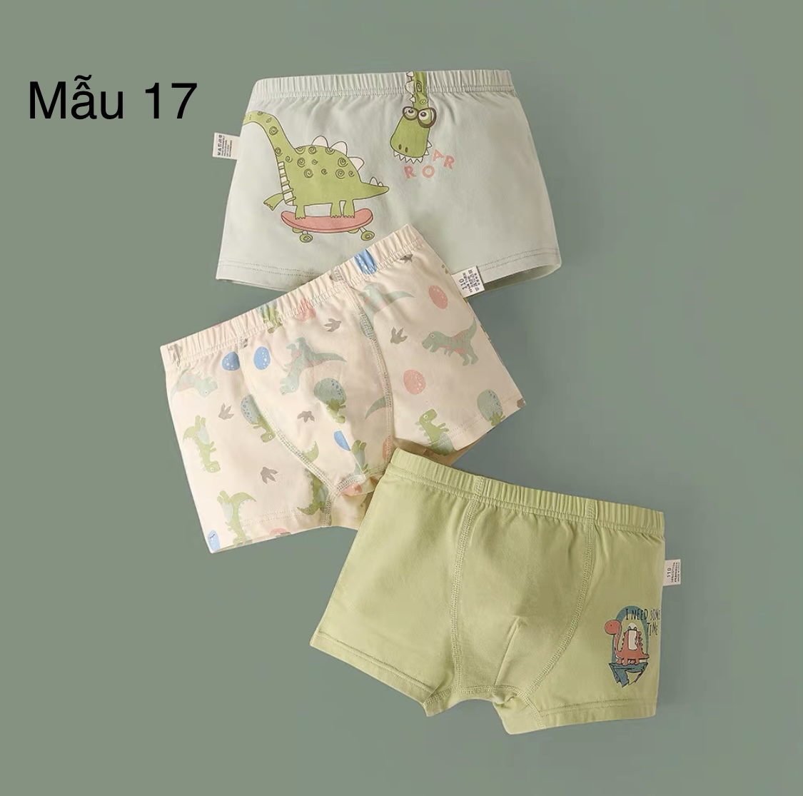 Set 3 sịp đùi cạp nhỏ nhiều mẫu BT size 120 - 160 ( Bảng màu mới )