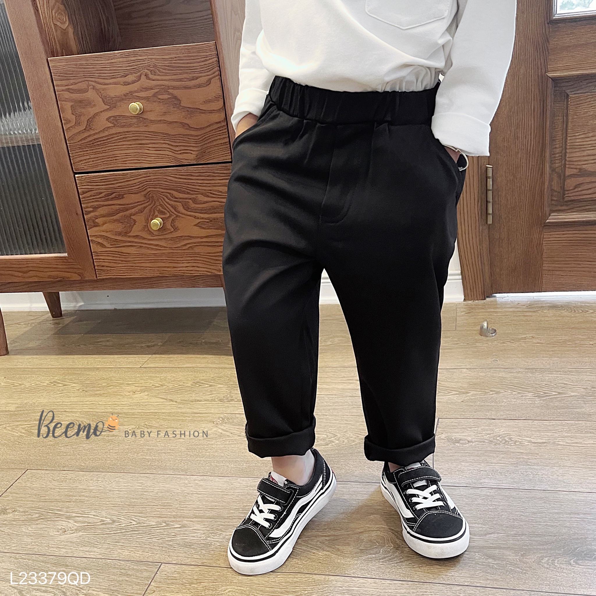 Quần baggy Beemo nắp túi sau 2 màu nâu / đen size 80 - 130