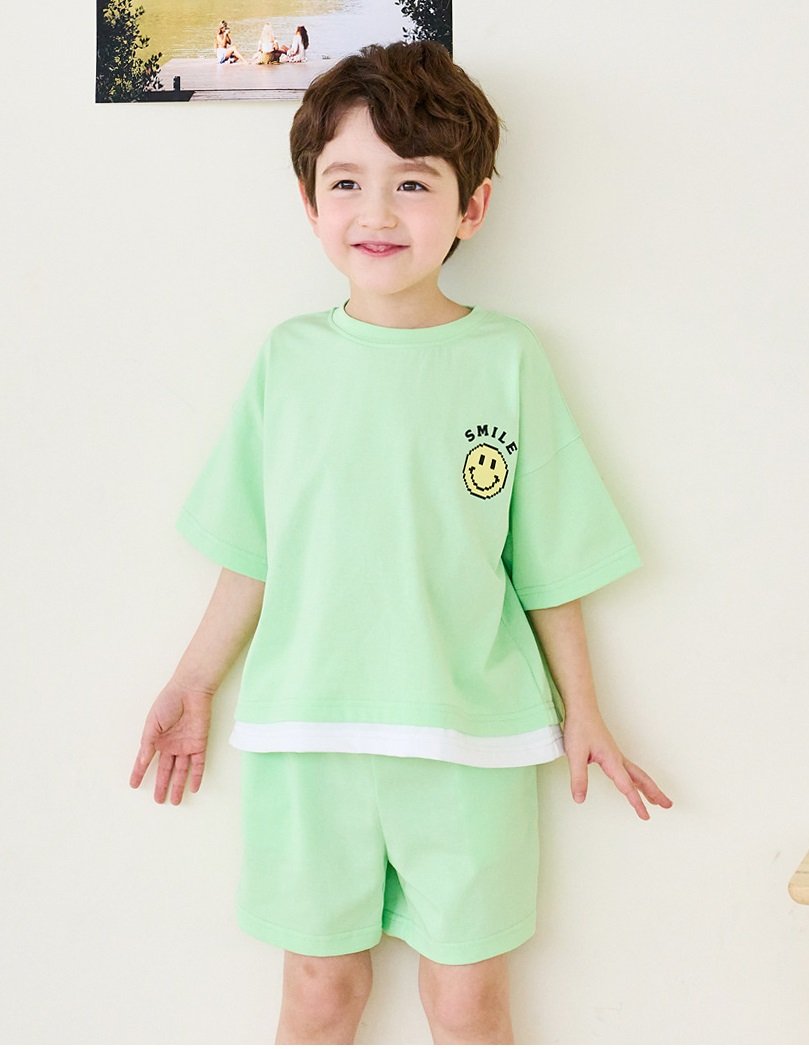 Bộ cotton Bebezoo mặt cười 3 màu BTBG size 100-150