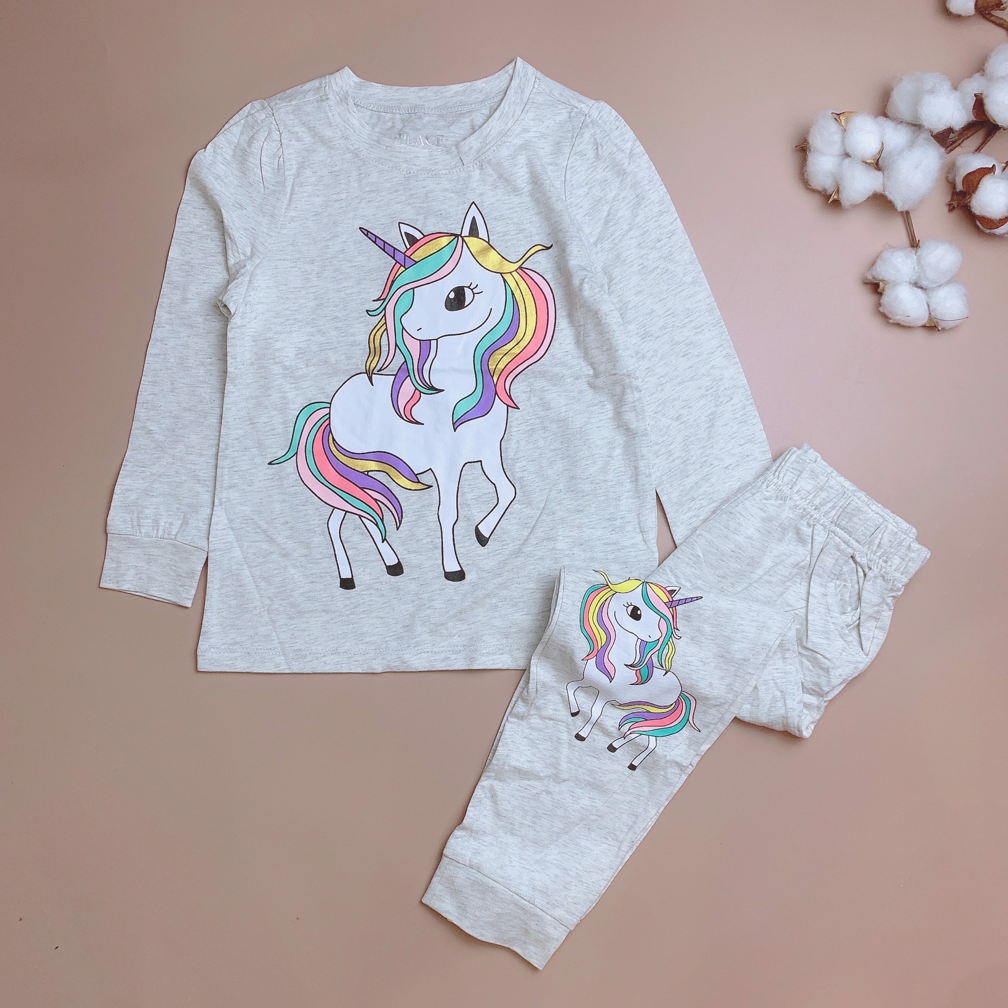 Bộ cotton vải dư Place Bé Gái nhiều hình 4-14y