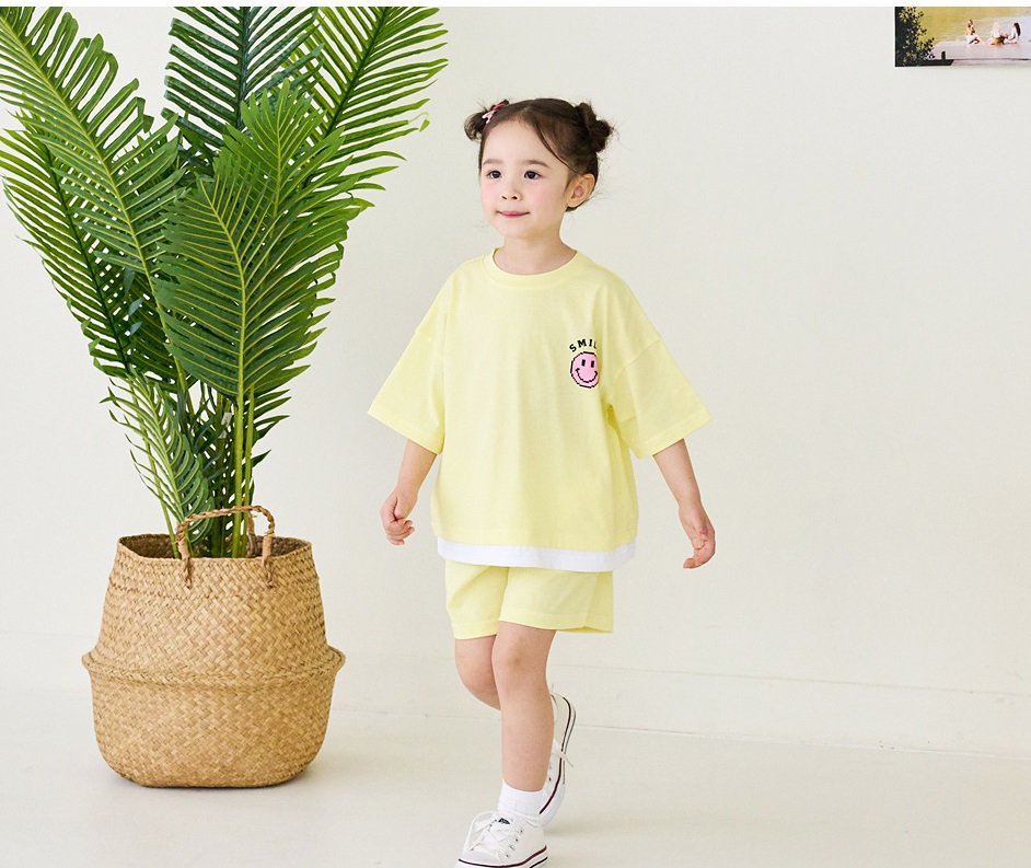 Bộ cotton Bebezoo mặt cười 3 màu BTBG size 100-150