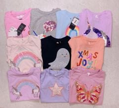 BM1 - Áo cotton on đính kim sa dư xịn nhiều mẫu cho bé gái size 2 - 10y
