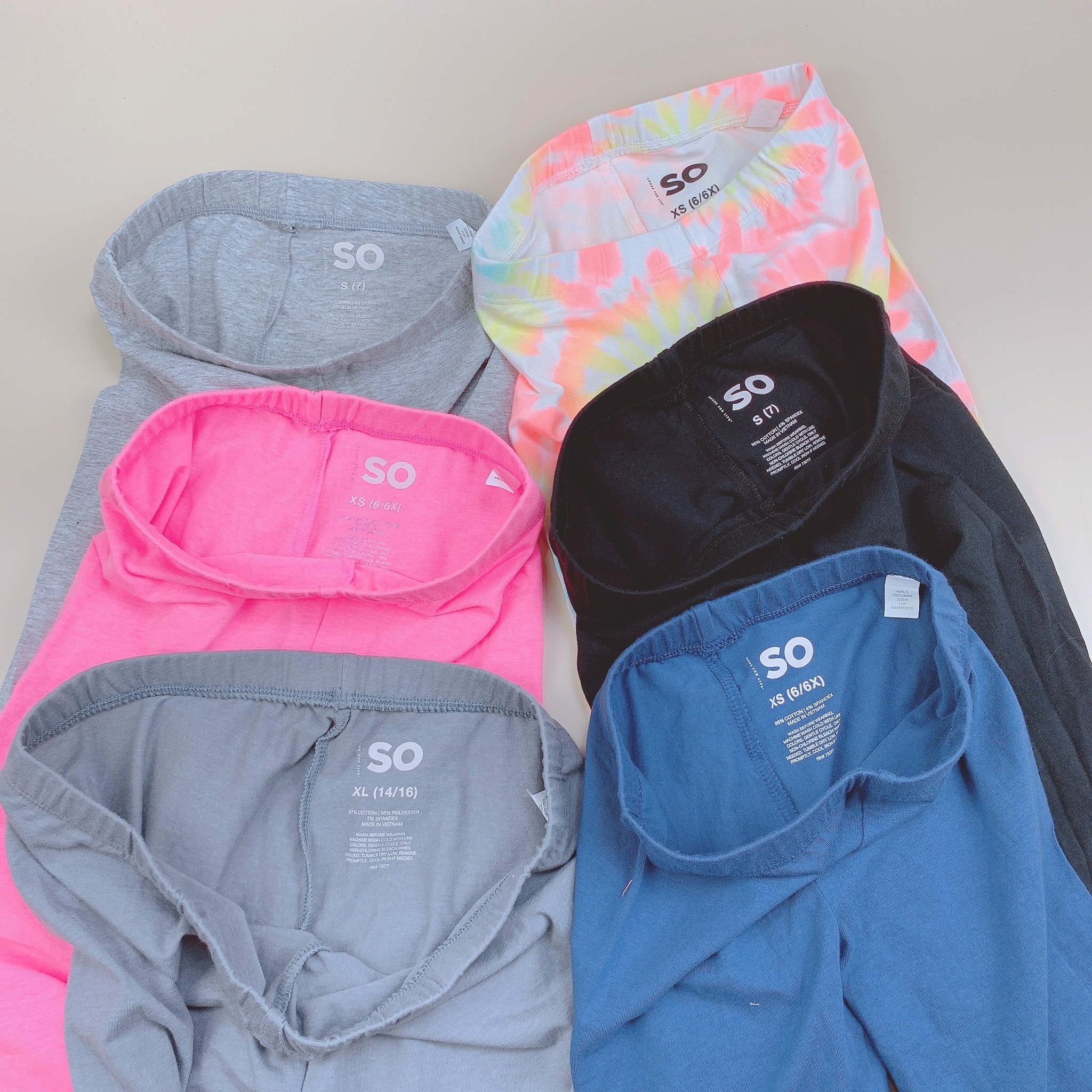 Legging lửng SO nhiều màu BG 6-20y