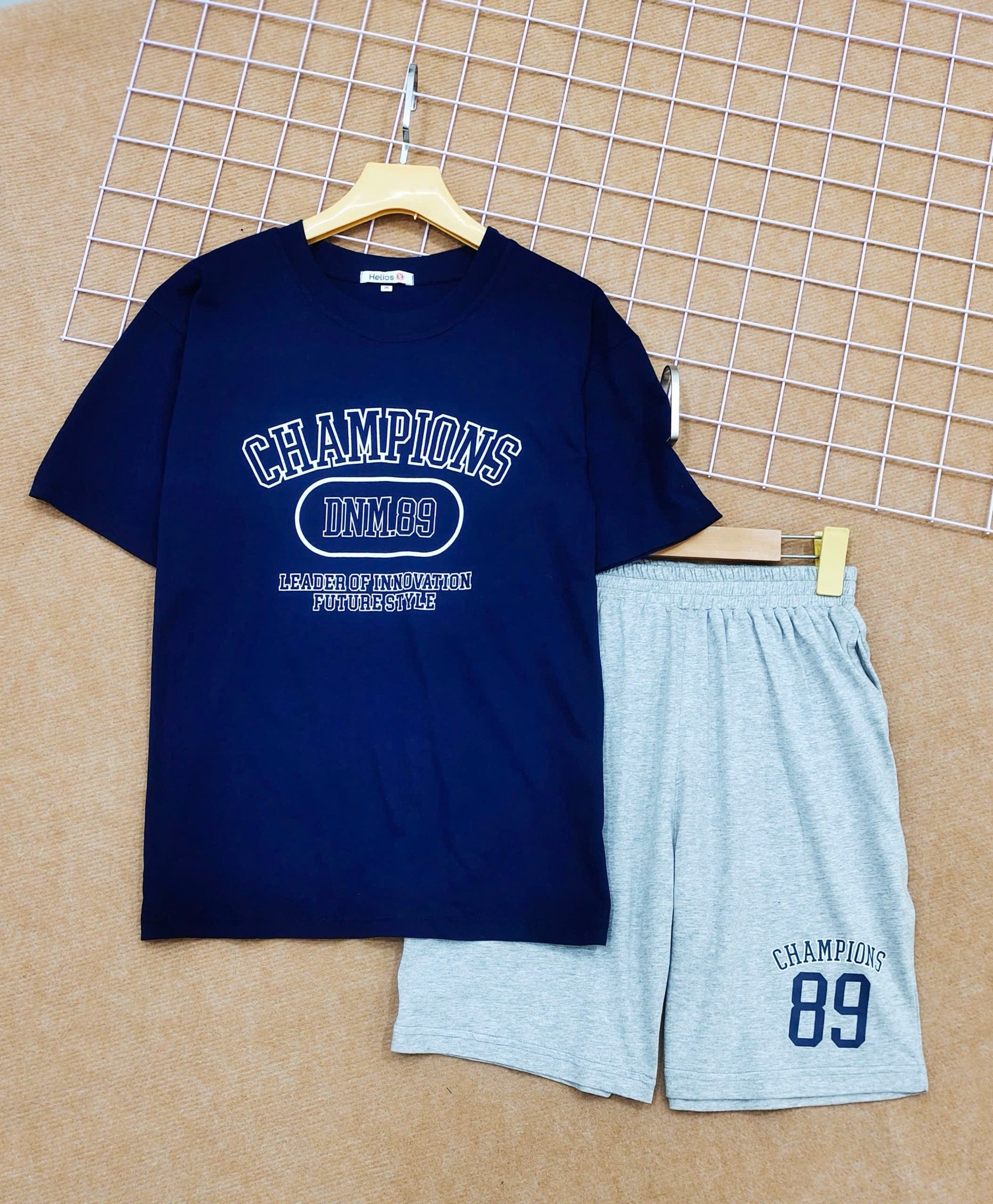 Bộ cotton dòng đại Helios nhiều màu cho bé trai tuổi teen size S-XL
