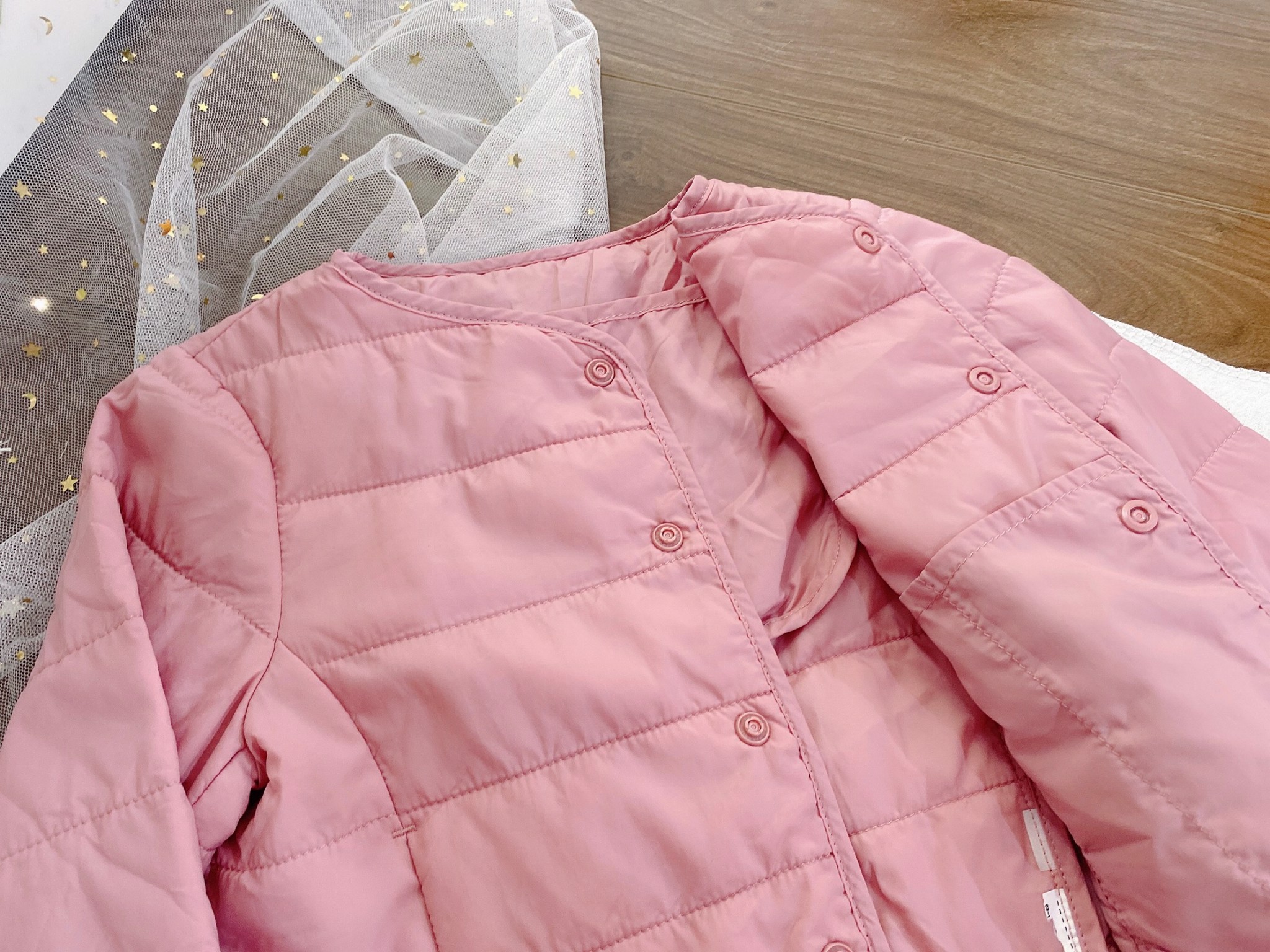 Áo phao siêu nhẹ cổ tròn Uni 4 màu BTBG size 80 / 90 / 100