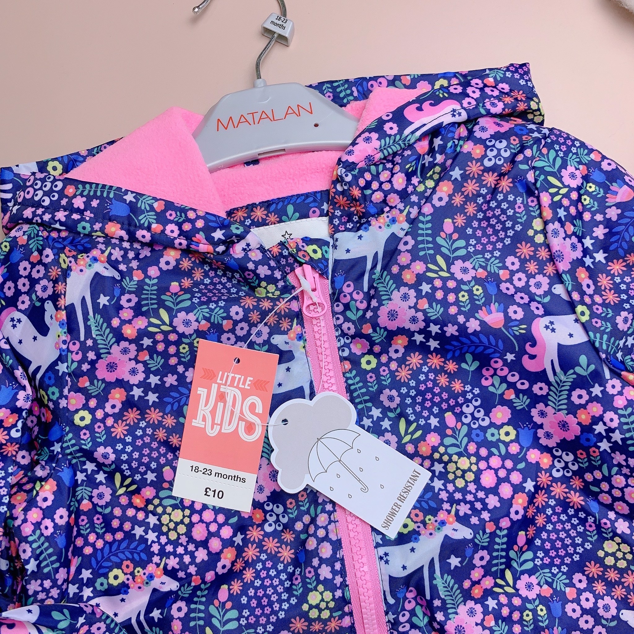 Áo khoác gió lót nỉ Matalan 2 màu hình pony BG