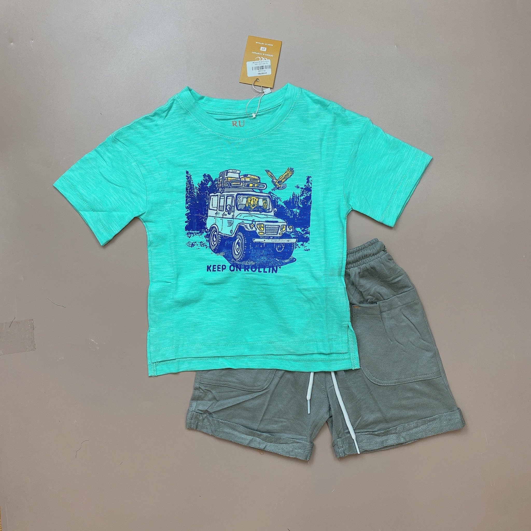 Bộ cotton Ru & C 5 hình size 2 - 7y ( Bảng màu 2 )