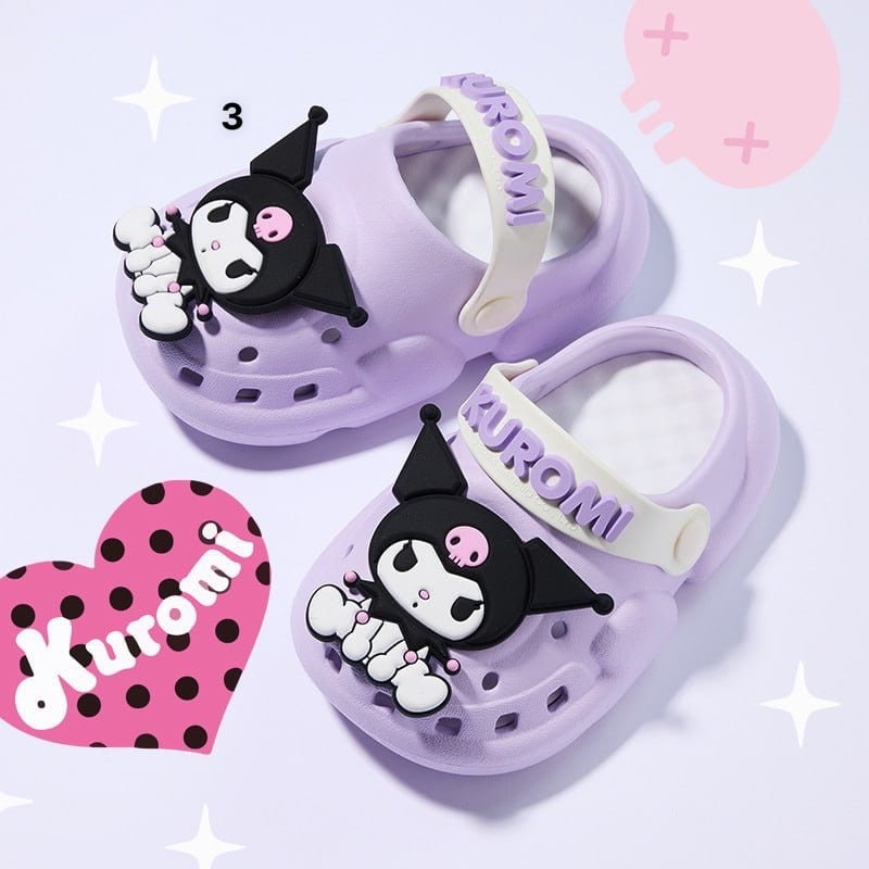 Sục nhựa Kuromi, Hello kitty, Melody nhiều màu BG