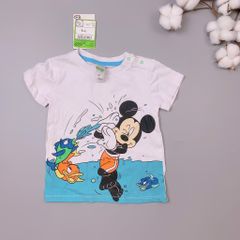 [30%] Áo cotton Disney Mickey trắng xanh