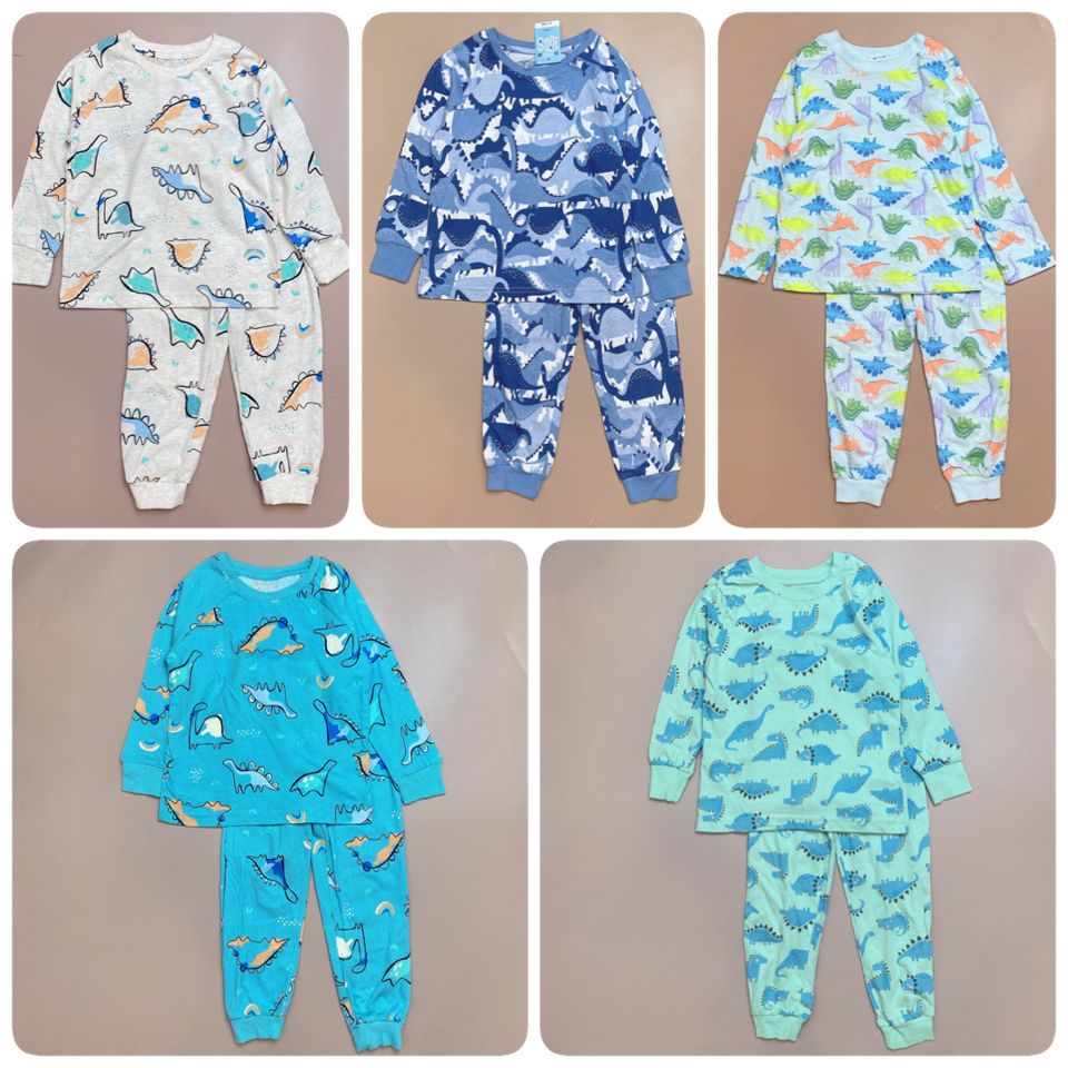 Bộ cotton Matalan nhiều hình khủng long BT size 9m - 6y