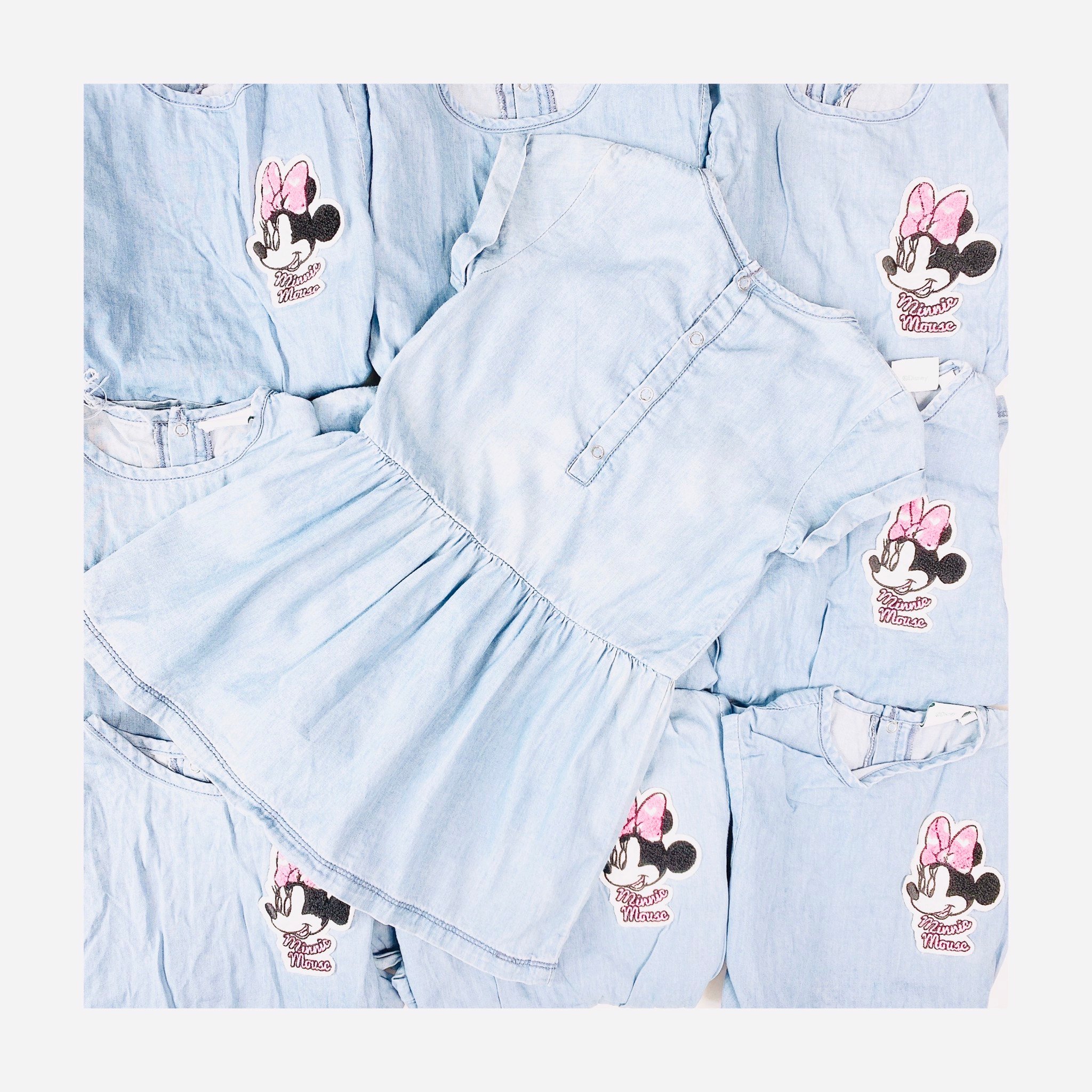 Váy denim Minnie mouse xanh jean 2 màu BG