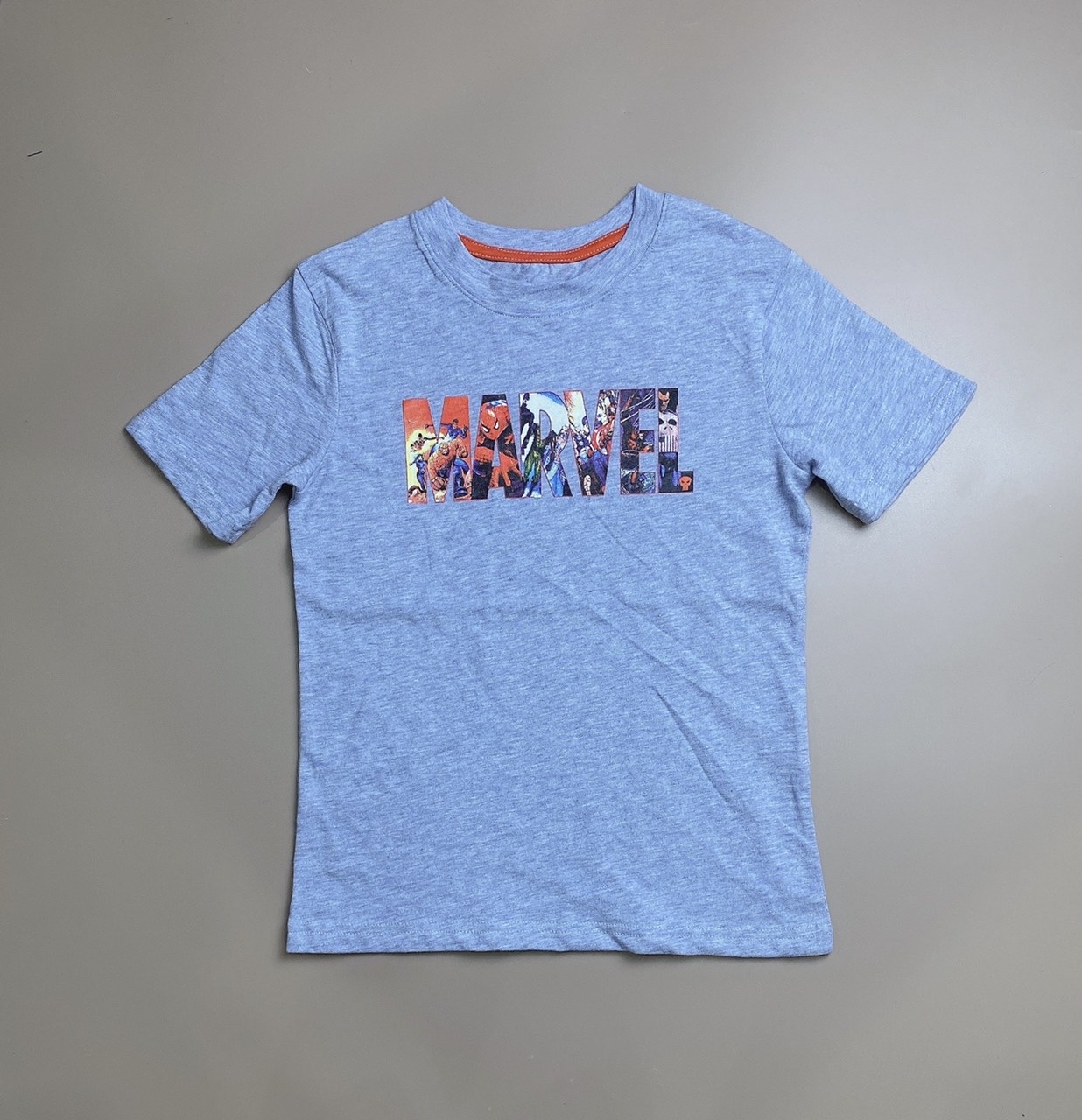 Áo cotton Ru Design bé trai -Xanh ghi Marvel