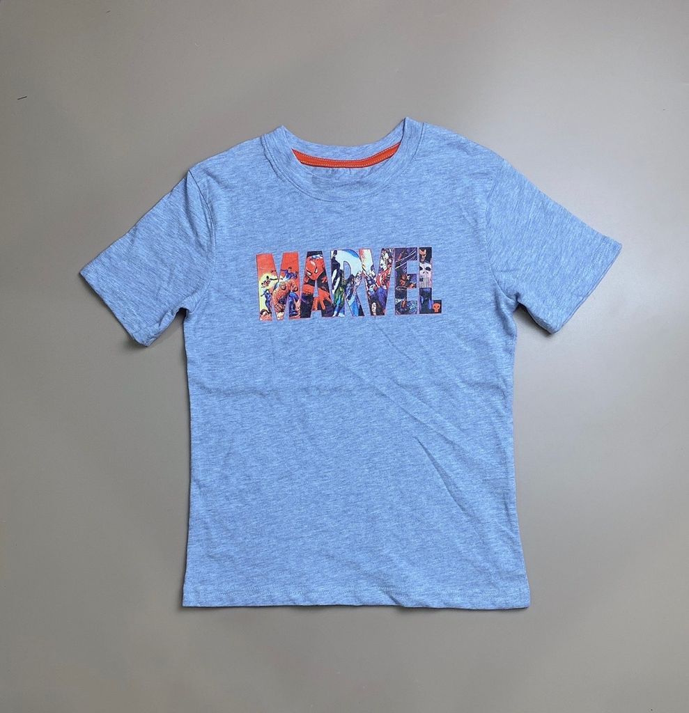 Áo cotton Ru Design bé trai -Xanh ghi Marvel