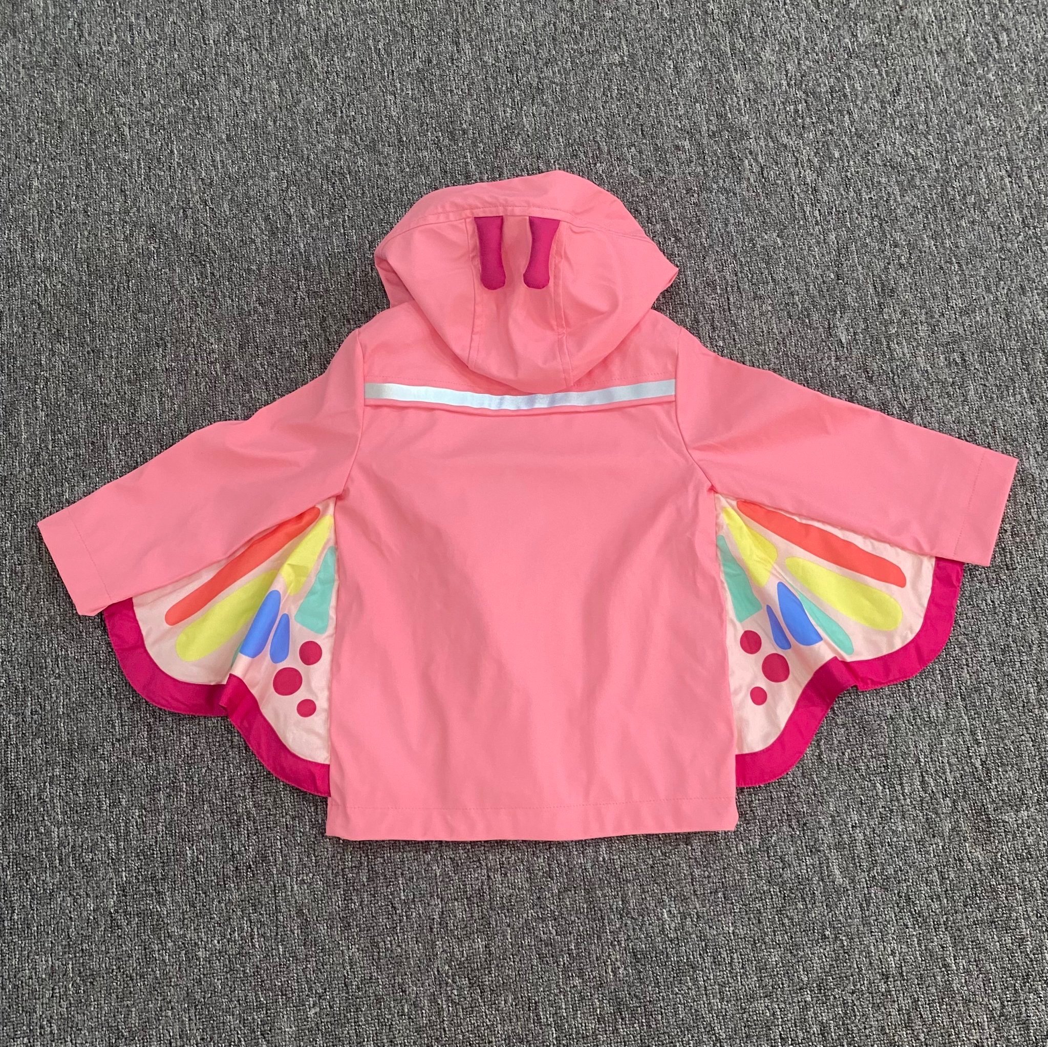 Áo khoác raincoat Cat Jack hồng hình bướm BG 1-5y