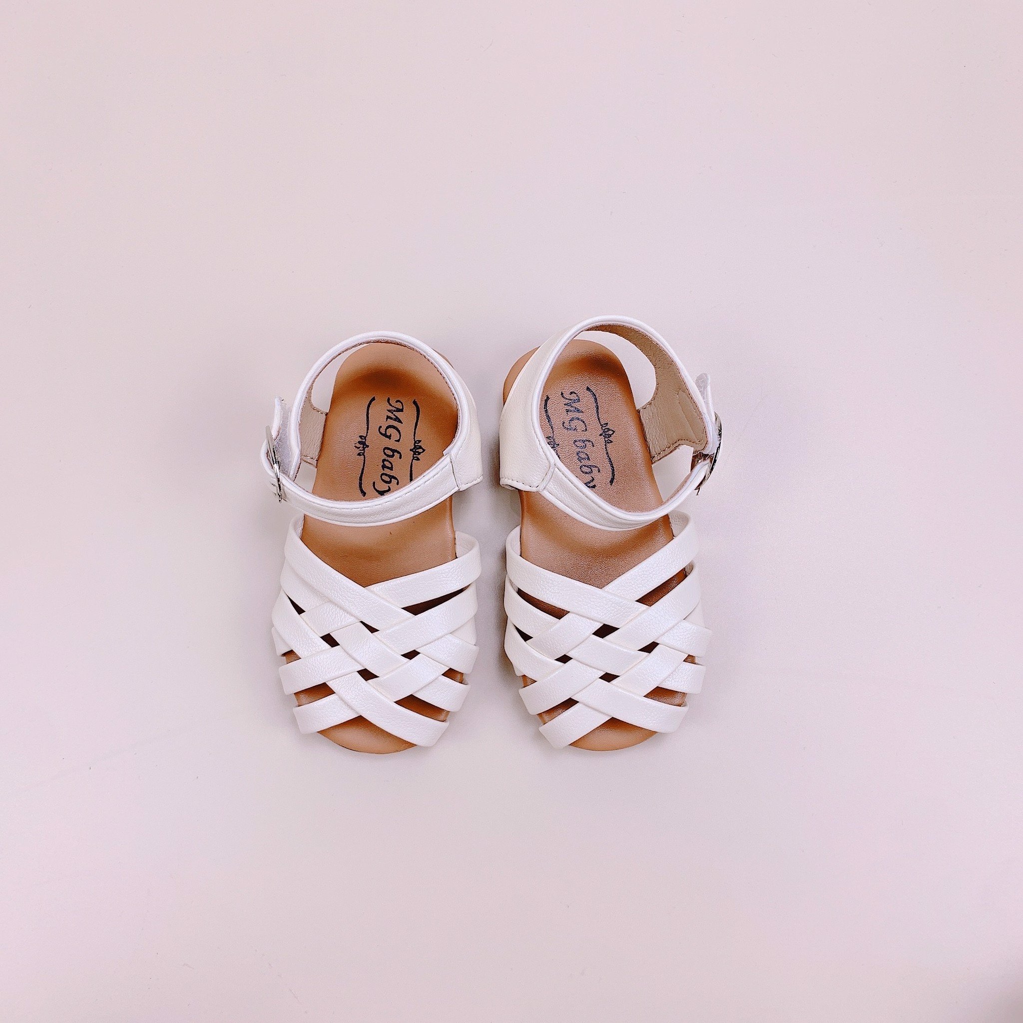 Sandal MG baby bé gái - Rọ đan chéo nhiều màu