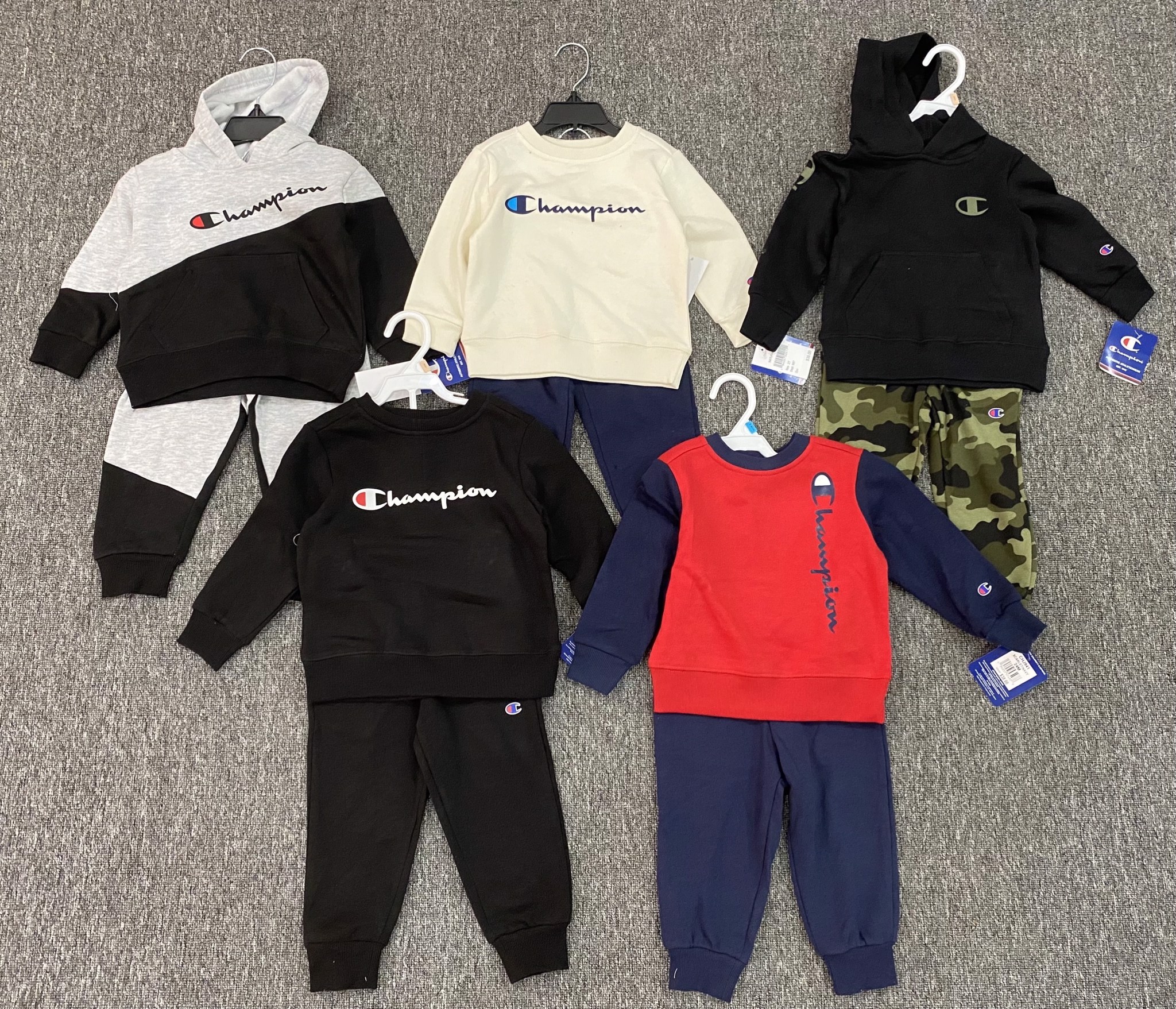 Bộ Champion nỉ bông nhiều màu 1-7y BT