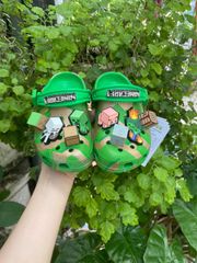 Sục crocs xanh MineCraft