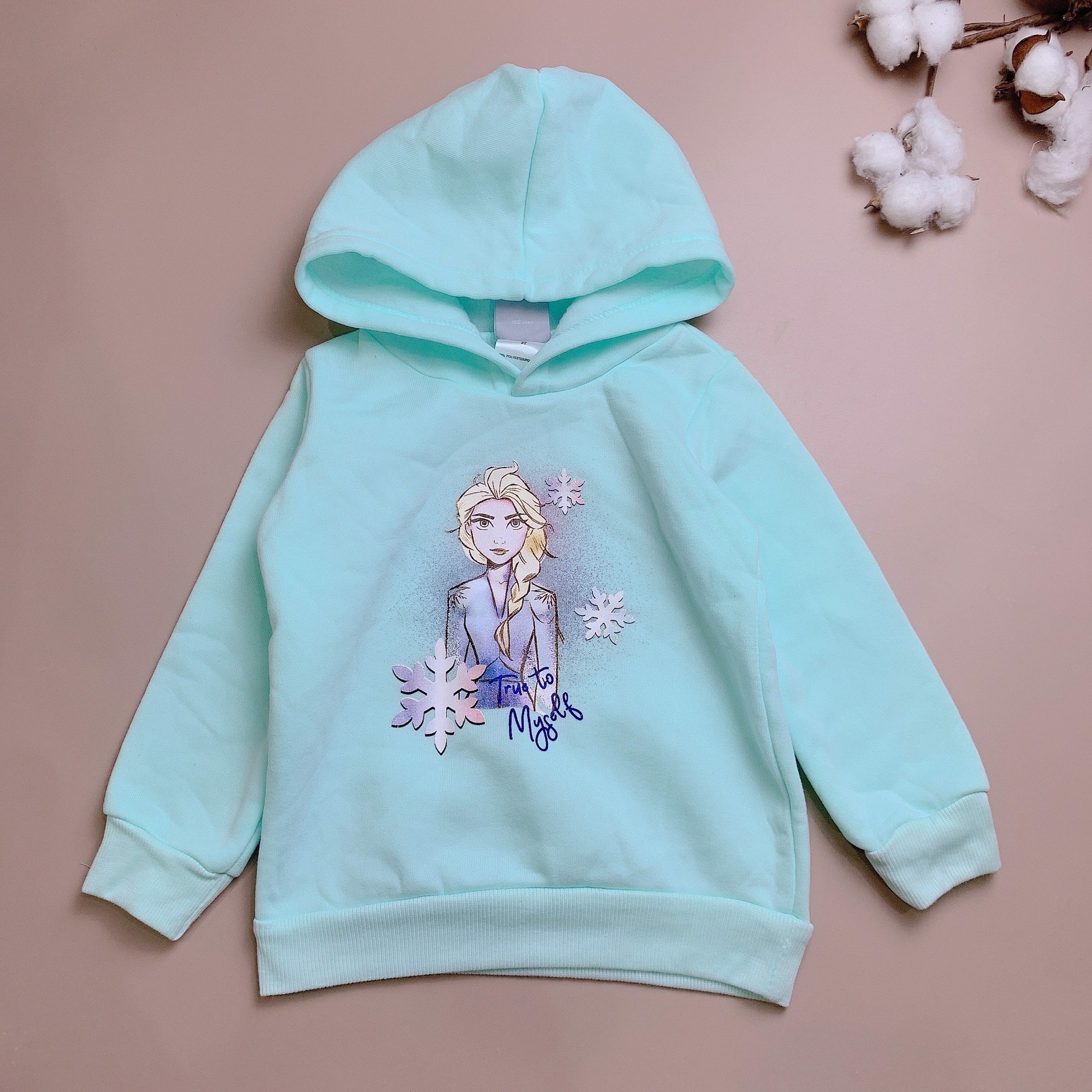Áo nỉ Hoodie Disney BG - màu xanh hình Elsa True to My self