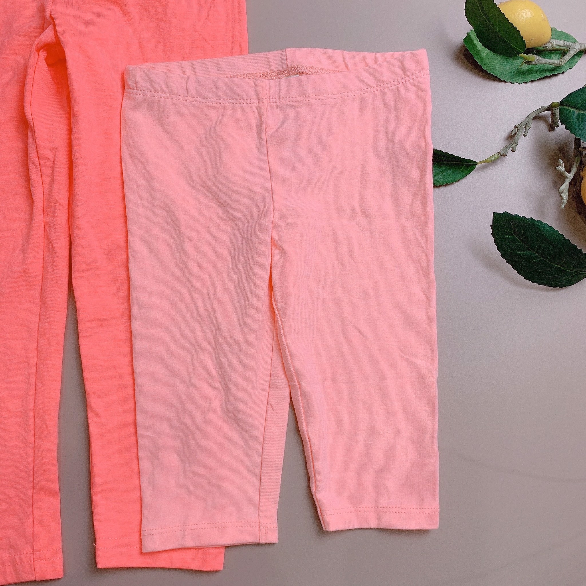 Quần legging lửng carter - Cam trơn màu