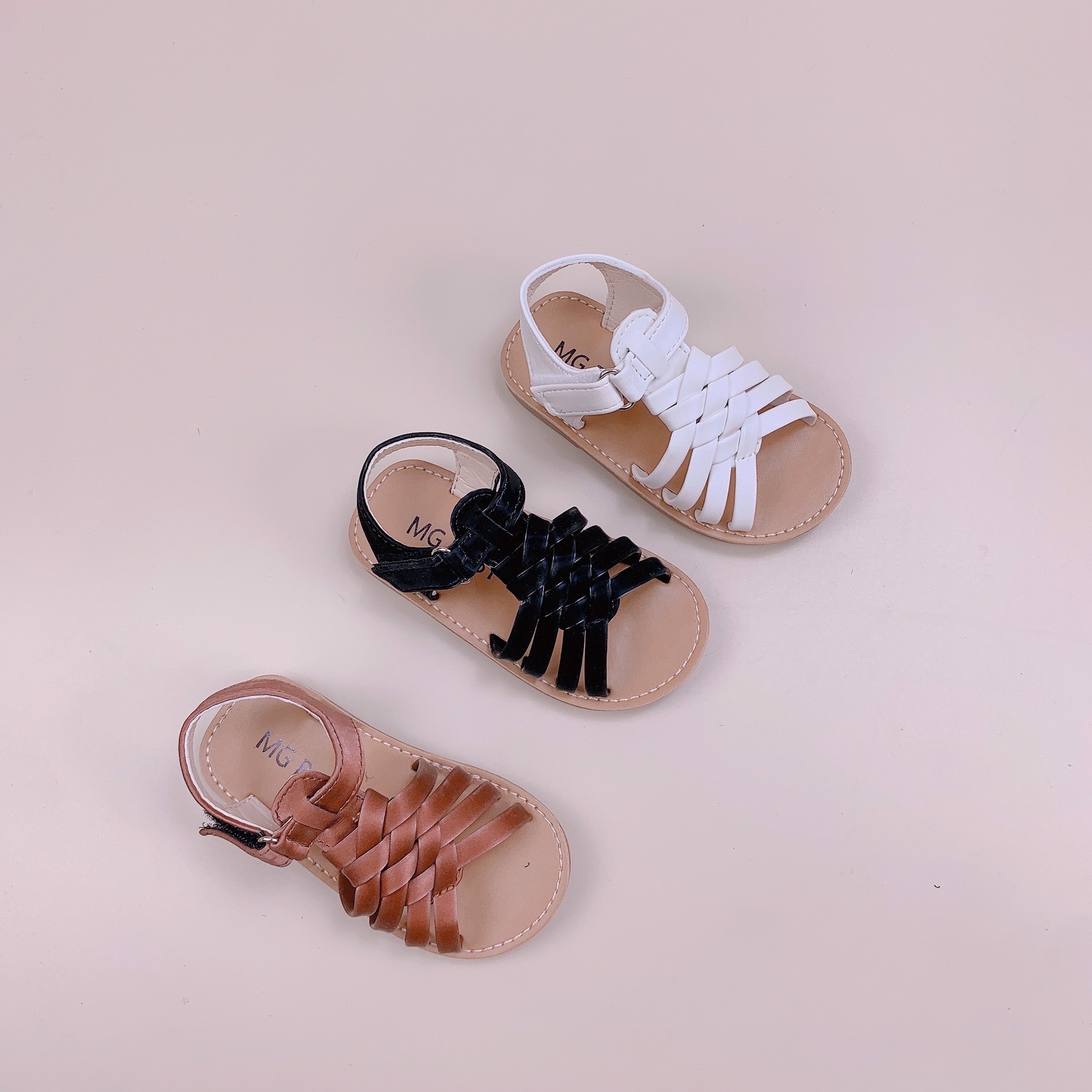 Sandal MG Baby bé gái - quai đan chéo nhiều màu