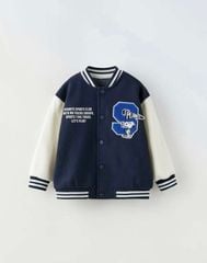 Áo khoác bomber Zara màu navy Snoopy Peanuts size 18m - 6y