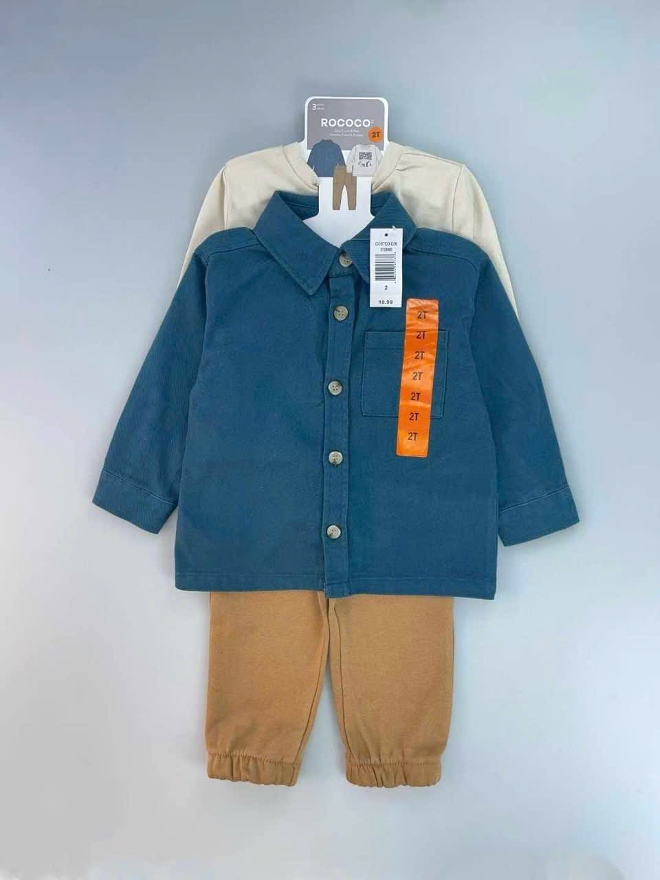 Set 3 chi tiết Rococo 2 mẫu Bé Trai size 12m - 4y