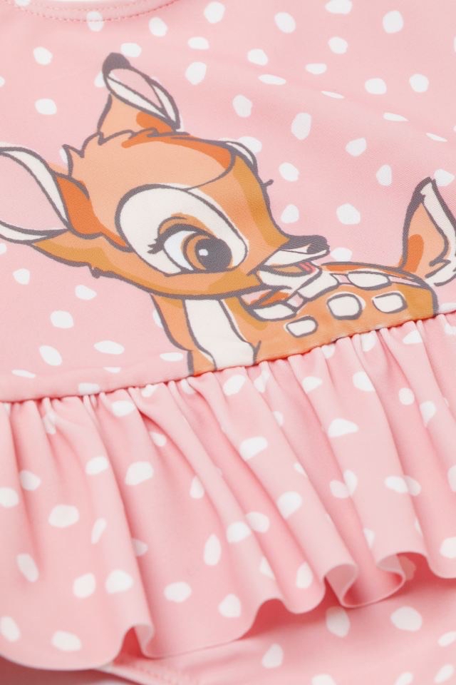 Bộ bơi HM hồng chấm bi trắng hình nai Bambi BG size 6m - 4y