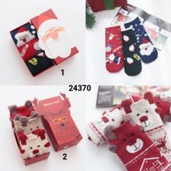 Hộp 3d tất Noel cho bé