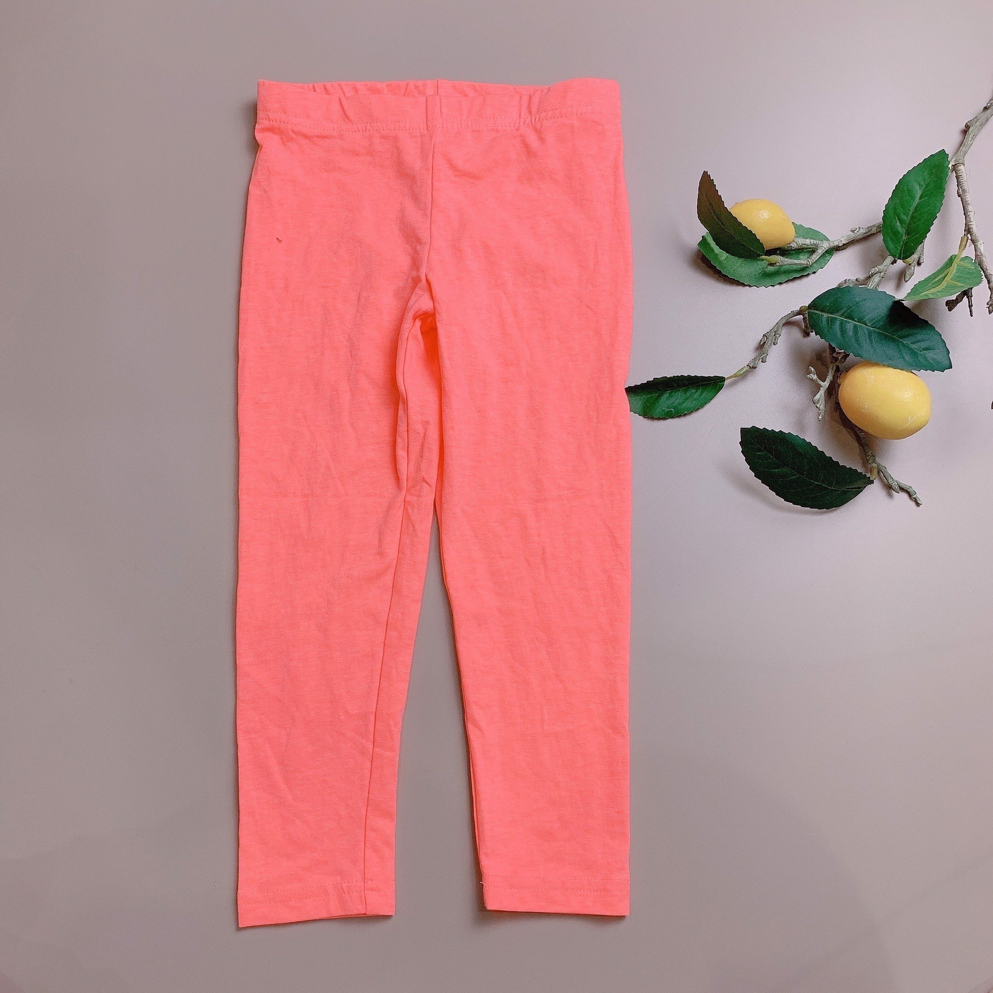 Quần legging lửng carter - Cam trơn màu