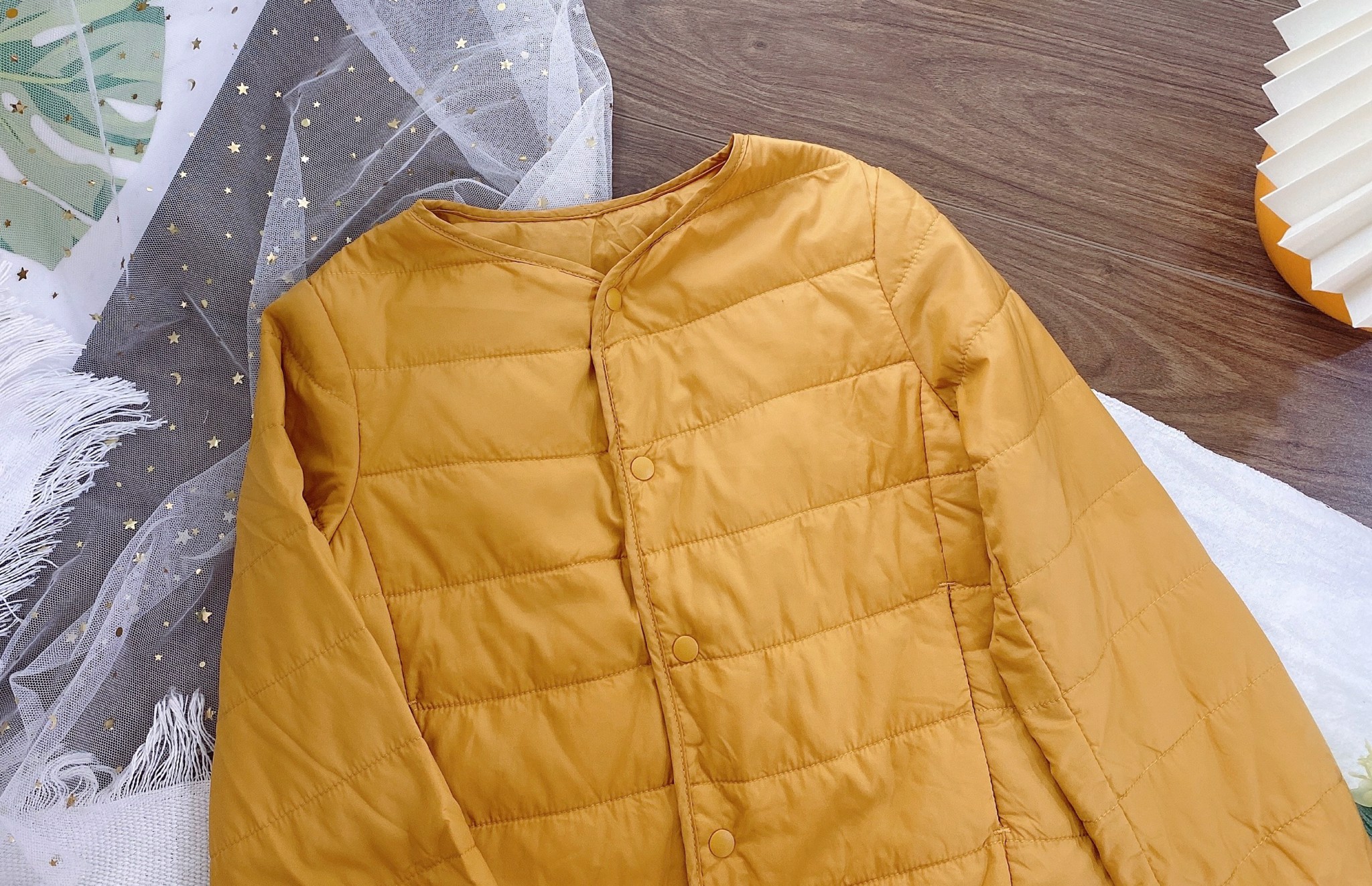 Áo phao siêu nhẹ cổ tròn Uni 4 màu BTBG size 80 / 90 / 100