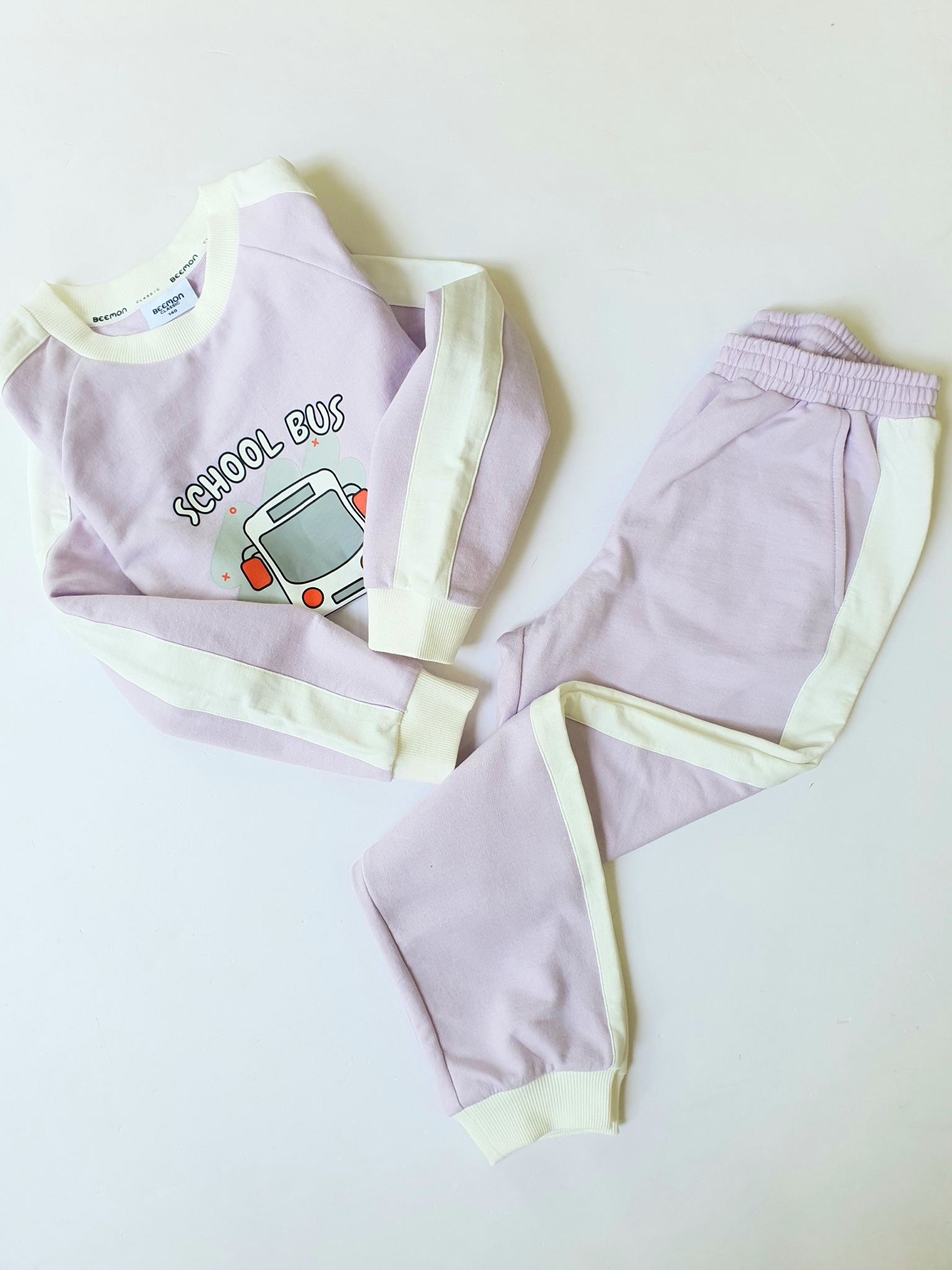 Bộ nỉ da cá Bee Mon School Bus 4 màu BTBG size 120 - 160