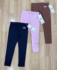 Quần legging thêu chữ 3 màu Bé gái size 2 - 6y