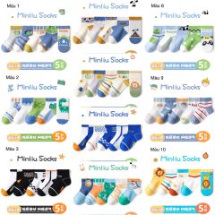 Set 5 tất lưới Minliu Kid Sock BT size 2-12y