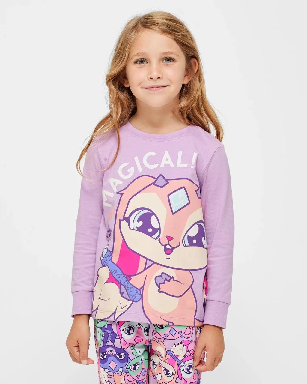 Bộ cotton Hello Kitty 2 màu cho bé gái size 1-8y