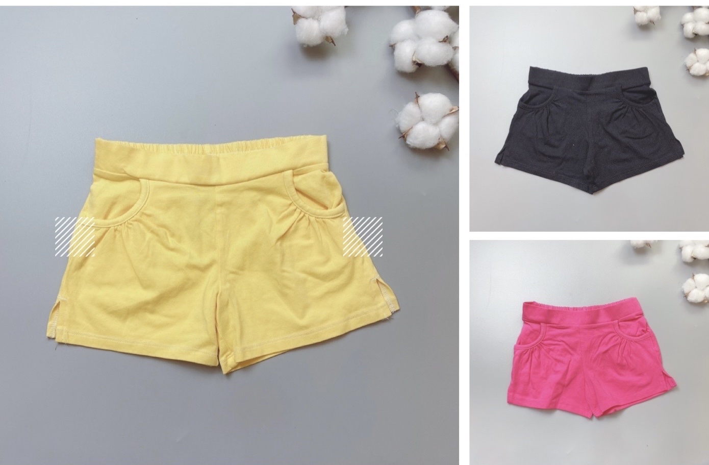 [30%] Quần đùi cotton Oldnavy nhún miệng túi 3 màu