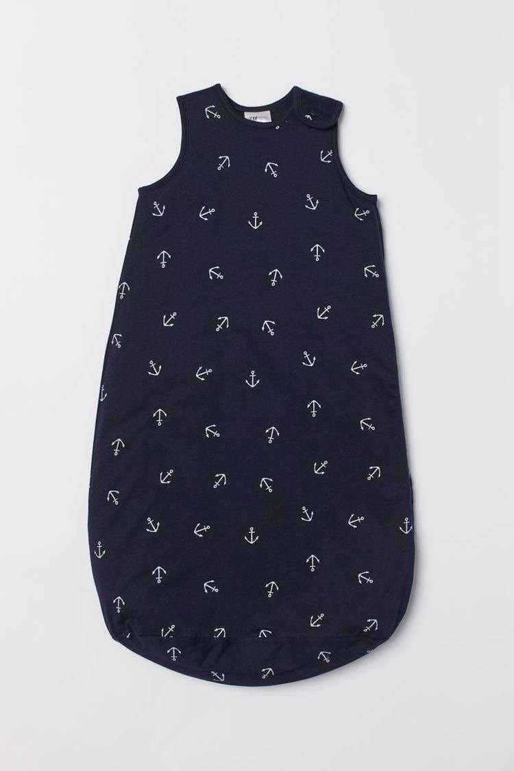 Túi ngủ chần bông HM màu navy hình mỏ neo