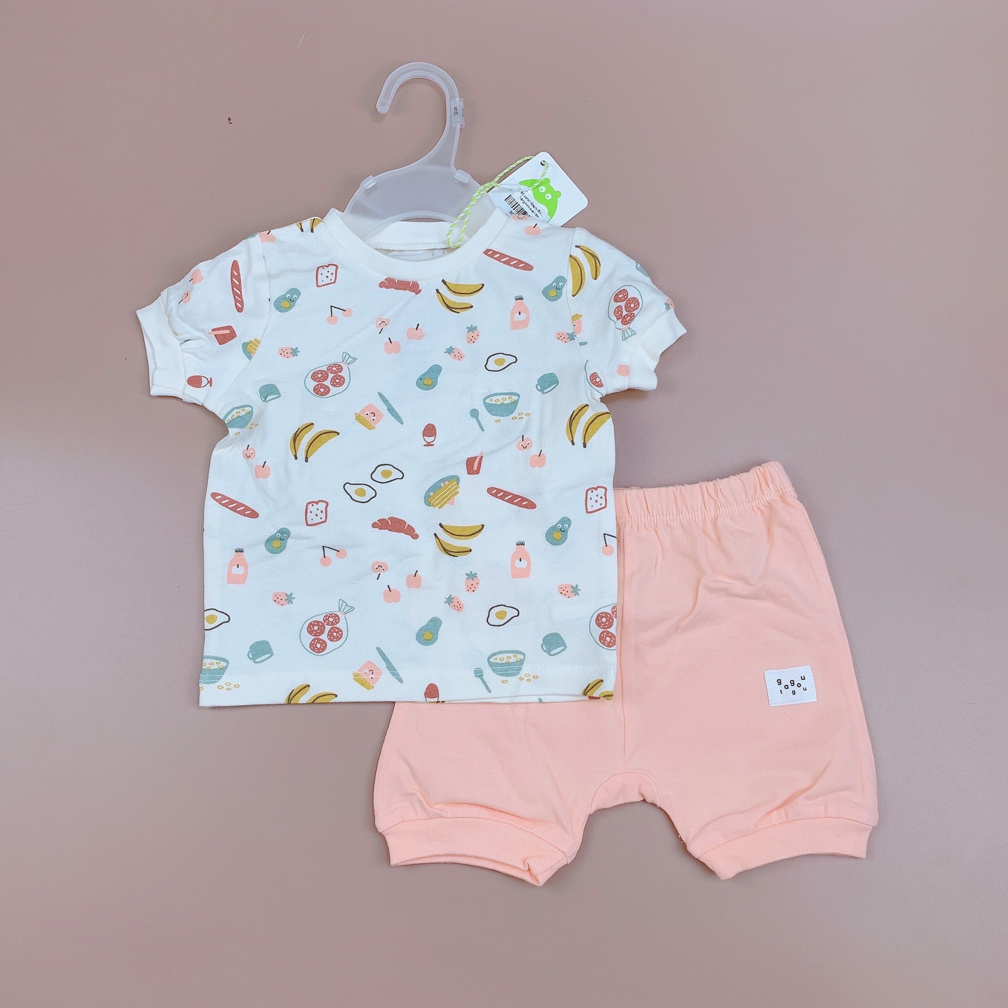 Bộ cotton Gagou Bio 3 hình Bé Gái 1m - 24m