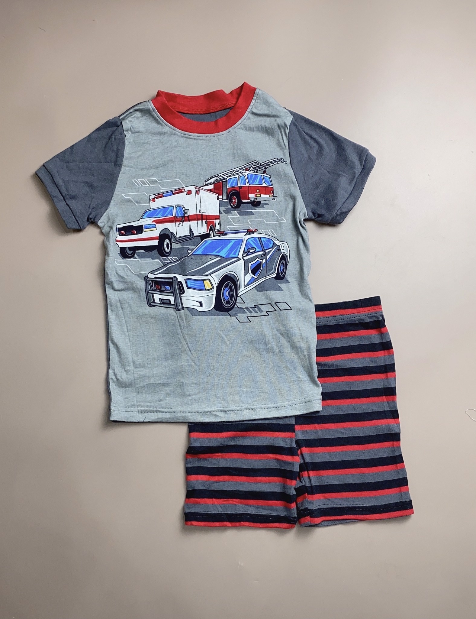 Bộ cotton Kirkland BT - áo ghi hình ô tô cảnh sát quần kẻ đỏ ghi