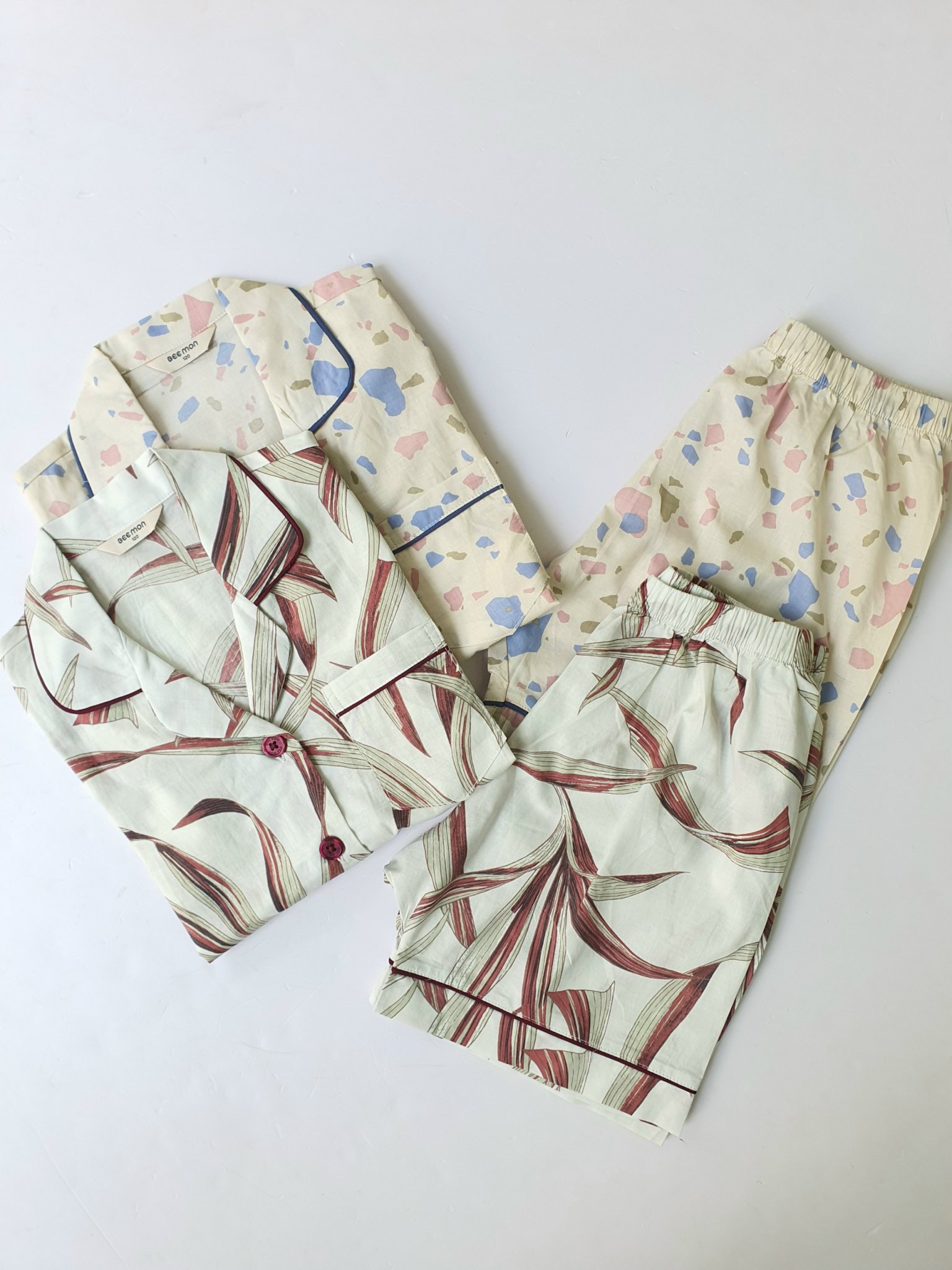 Bộ thô Pyjama Bee Mon 3 họa tiết cho Mẹ và Bé